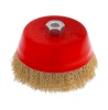 Щетка чашечная для УШМ 125 мм (5), латунированная, волнистая проволока